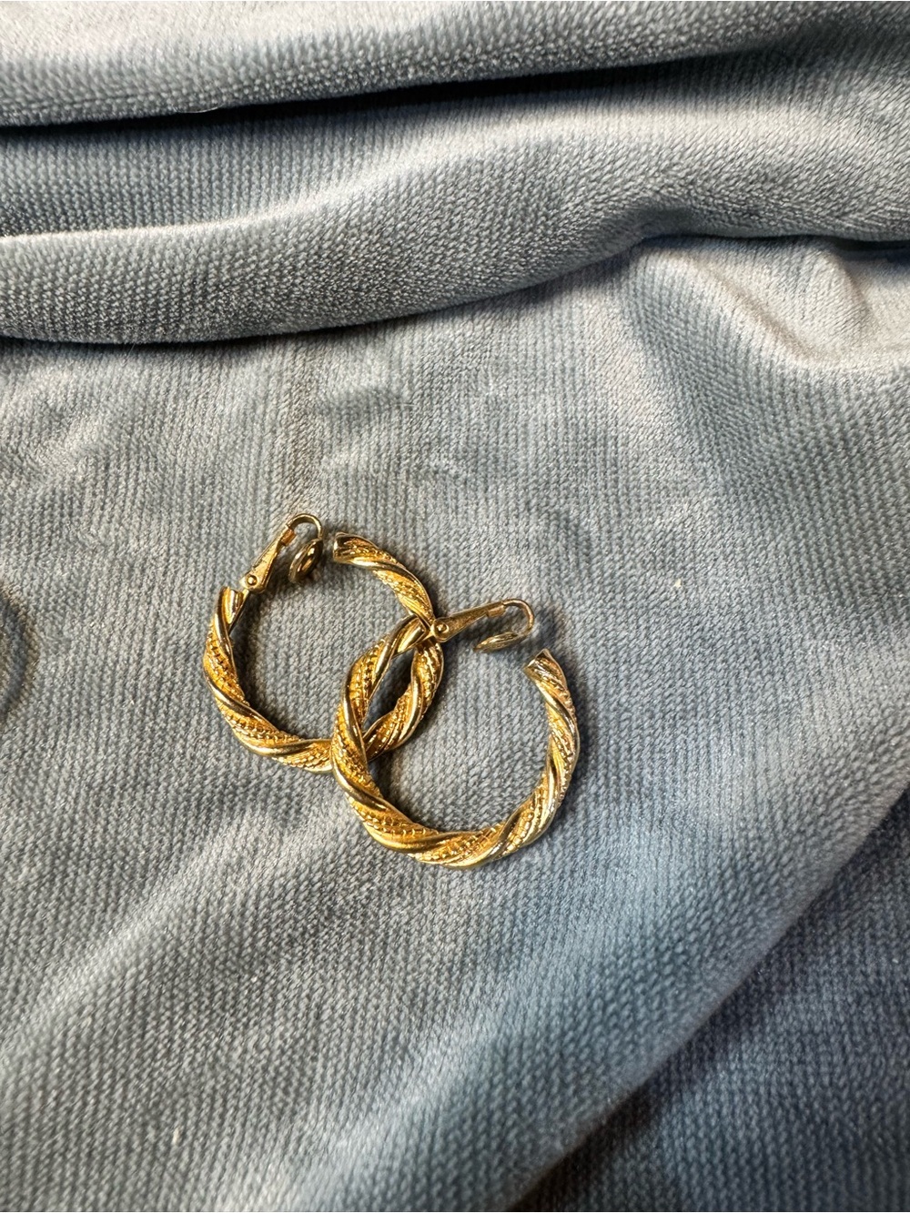 Avon Gold Twisted Hoop Earrings